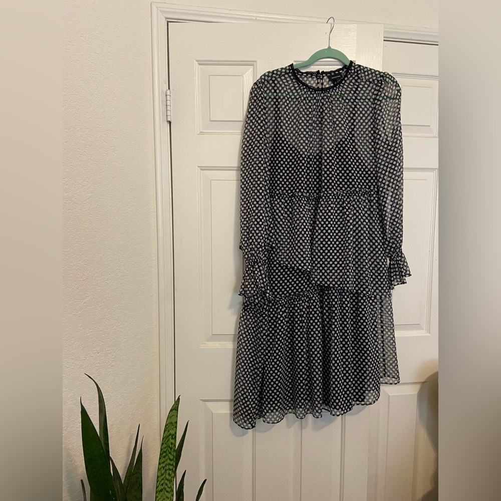 Polka dot ruffle dress